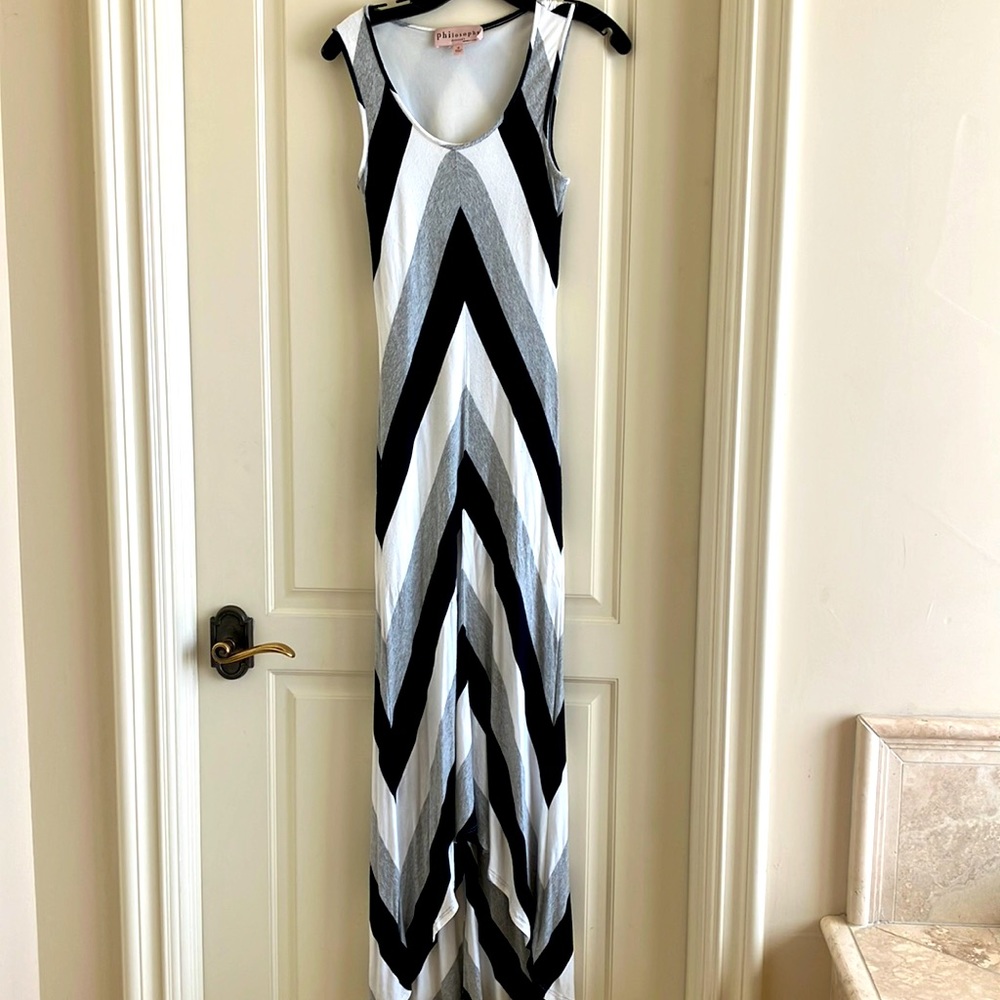 Philosophy hi/low sleeveless maxi dress